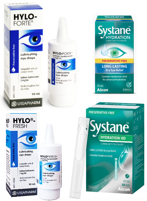 Recommended eye drops by carina eye care